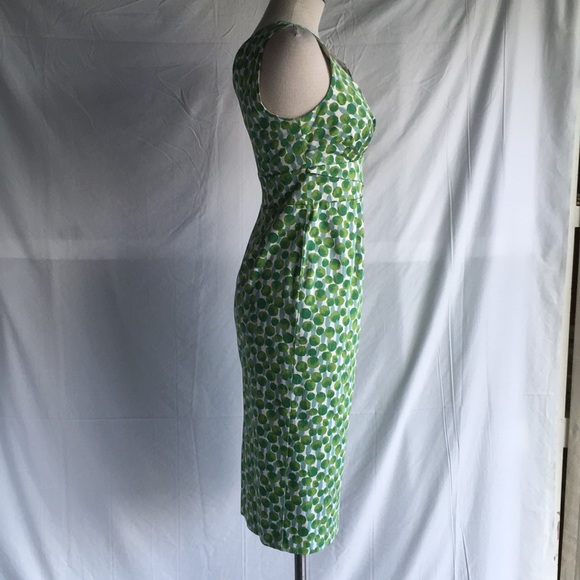 Boden green patterned cotton dress sz4L - Picture 2 of 8